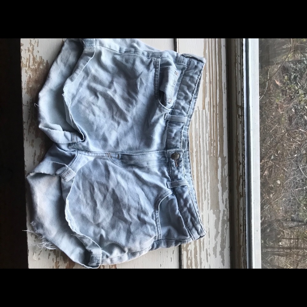 Light wash denim shorts H&M